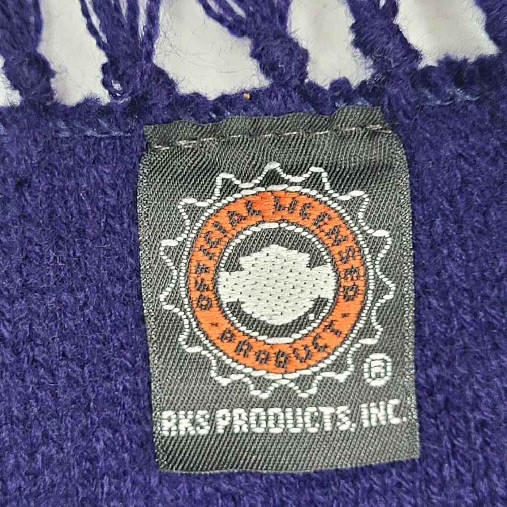 Vintage Harley Davidson Blue Green Red Winter Scarf 52